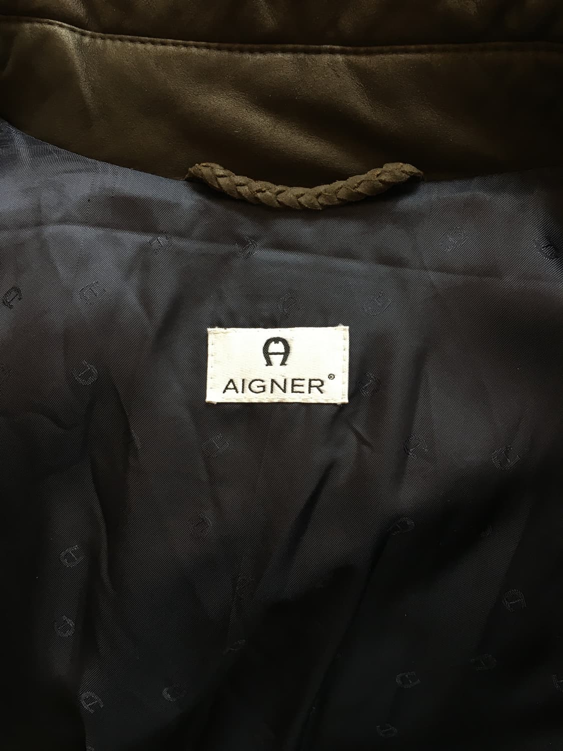 아이그너 퀼팅 염소가죽 레더자켓 상품이미지6