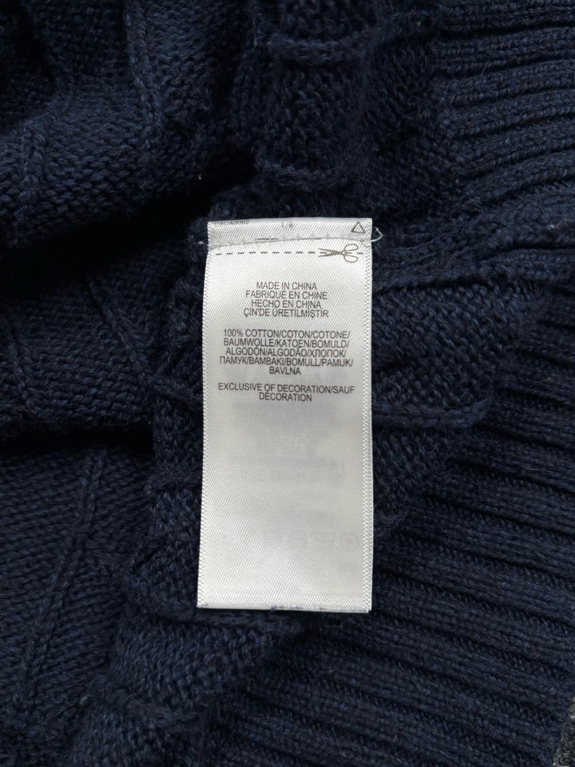 폴로 네이비 꽈배기 니트 상품이미지7