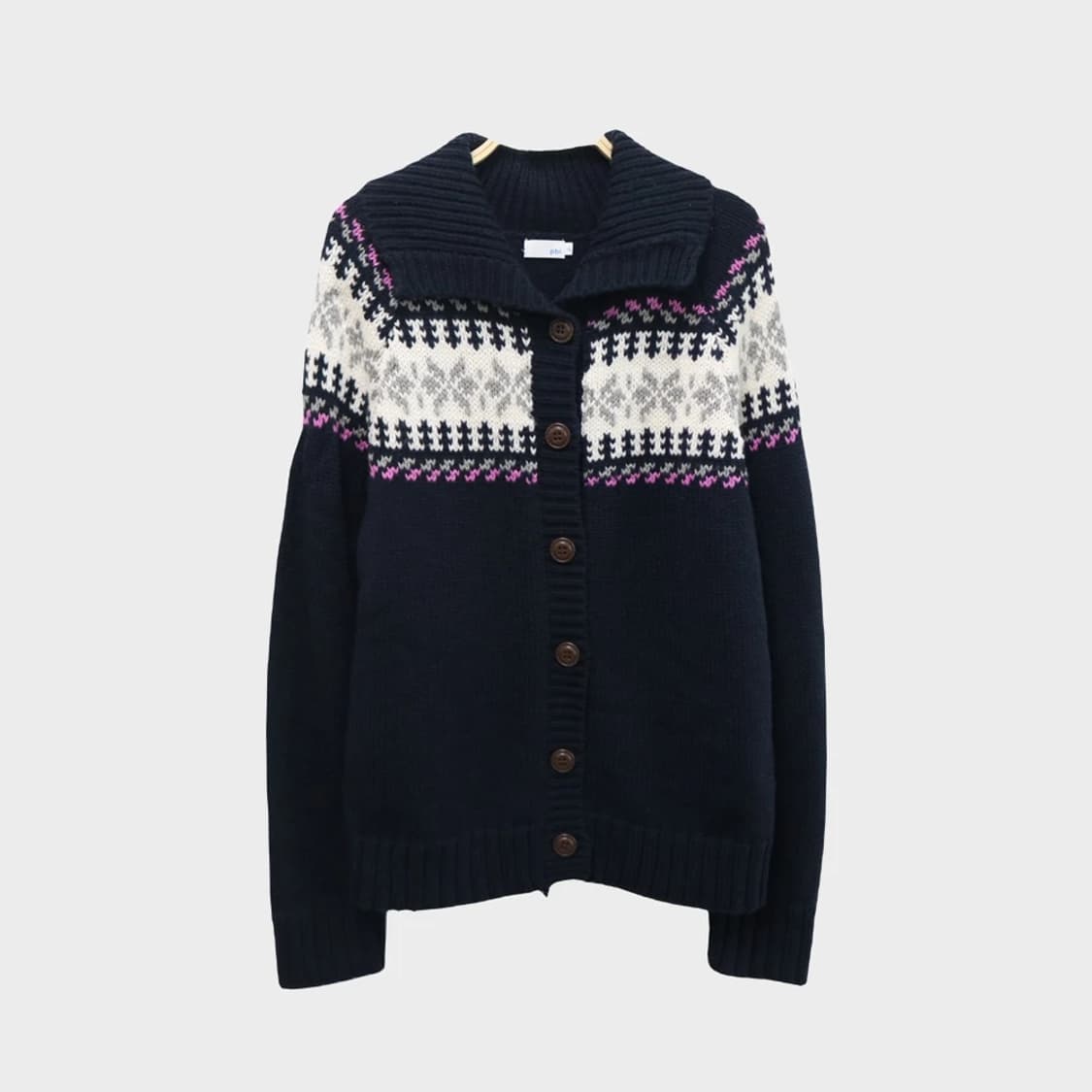 PBI 눈꽃 터틀넥 니트 가디건 60408 상품이미지1