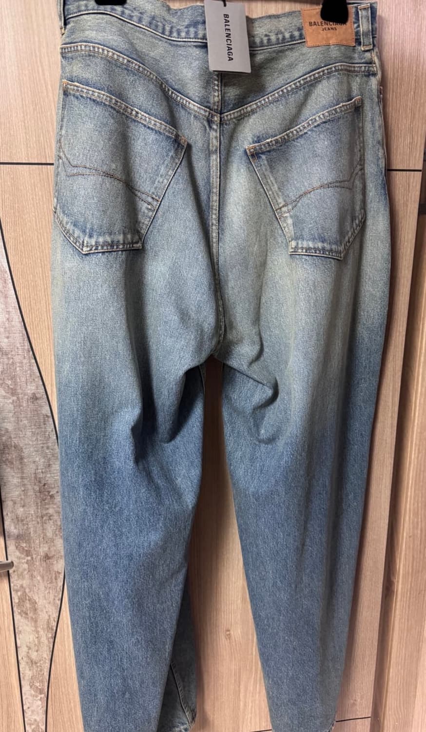 발렌시아가 블루 코팅 라지 배기 소프트 데님 s 상품이미지5
