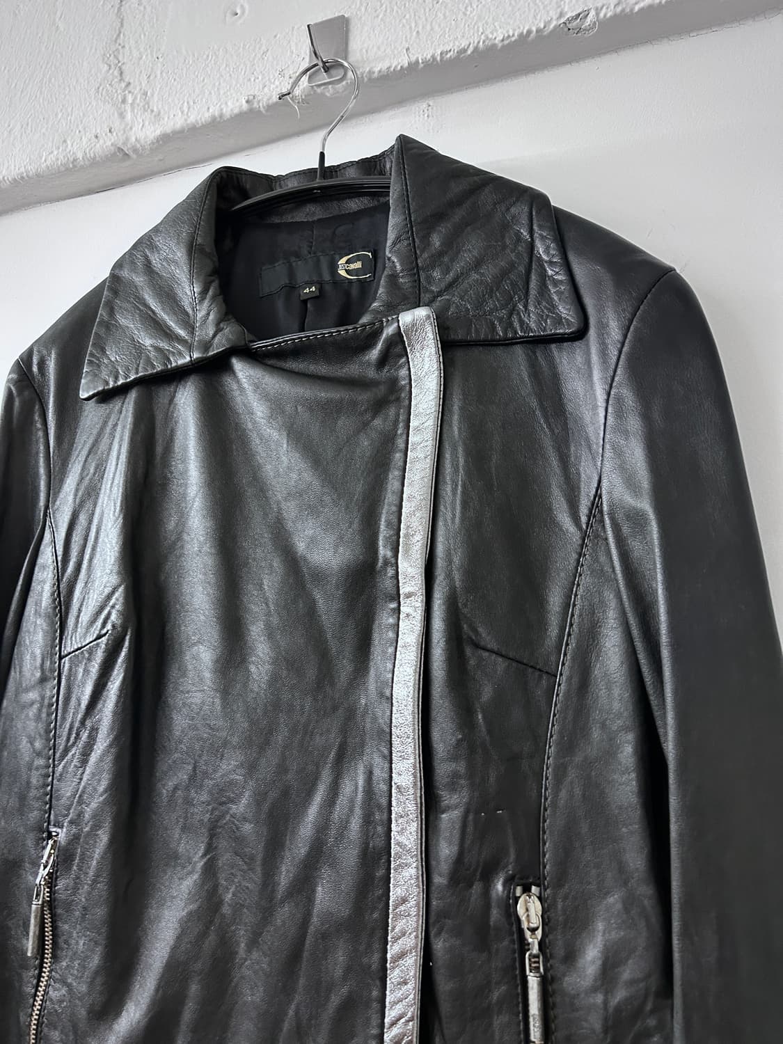 저스트 카발리 실버 라인 램스킨 자켓 상품이미지5