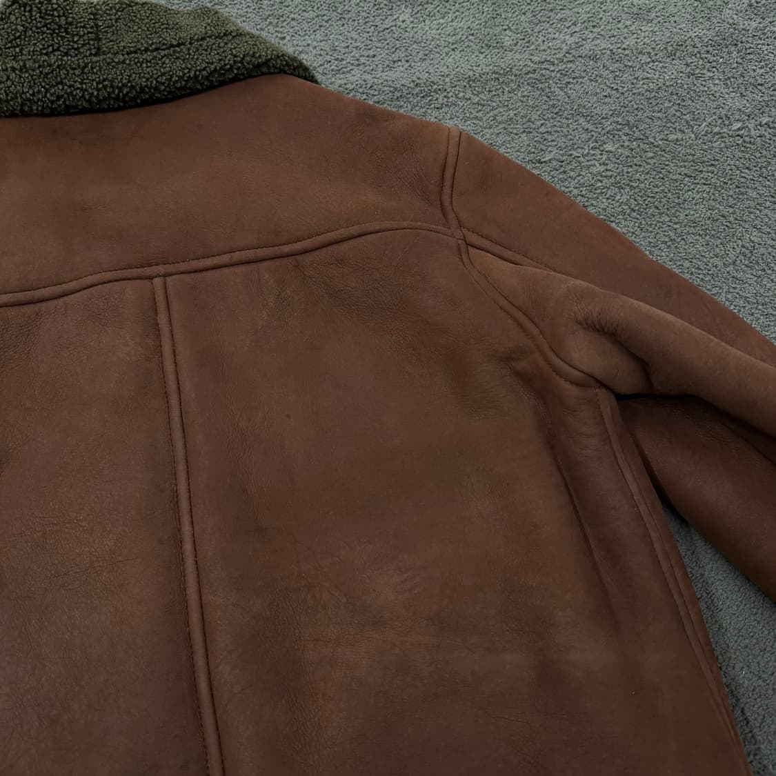 [ 85-92-160 ] 빈티지 쉐르파 스웨이드 양가죽 무스탕 자켓 상품이미지7