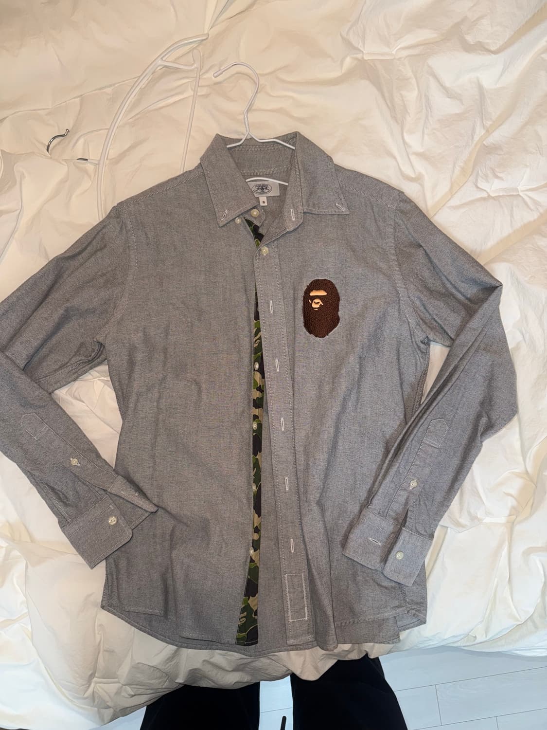 BAPE 베이프 빅 사루 옥스퍼드 셔츠 S 상품이미지1