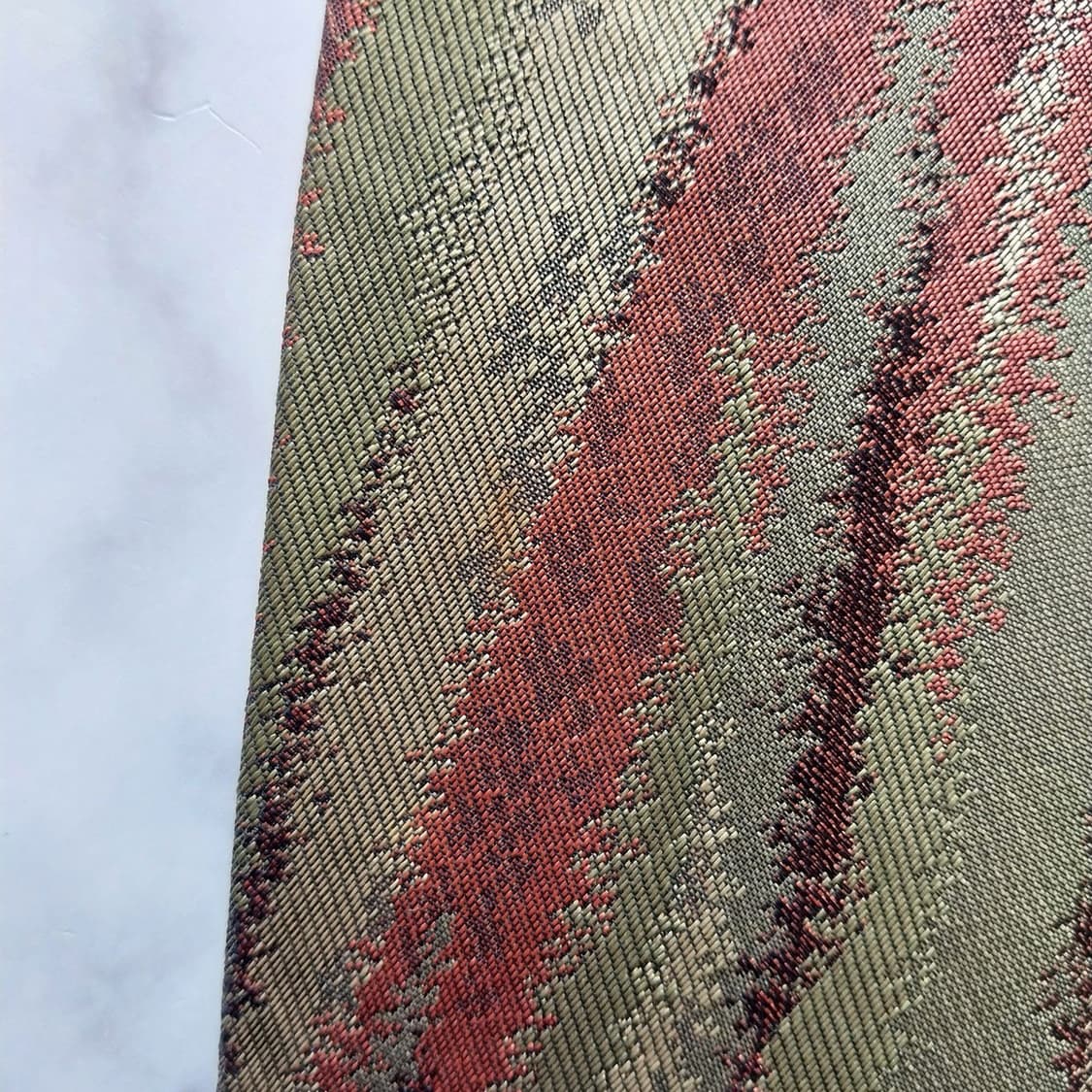 입생로랑 실크 그린 믹스 패턴 넥타이 9.5cm A등급 K2292 상품이미지10