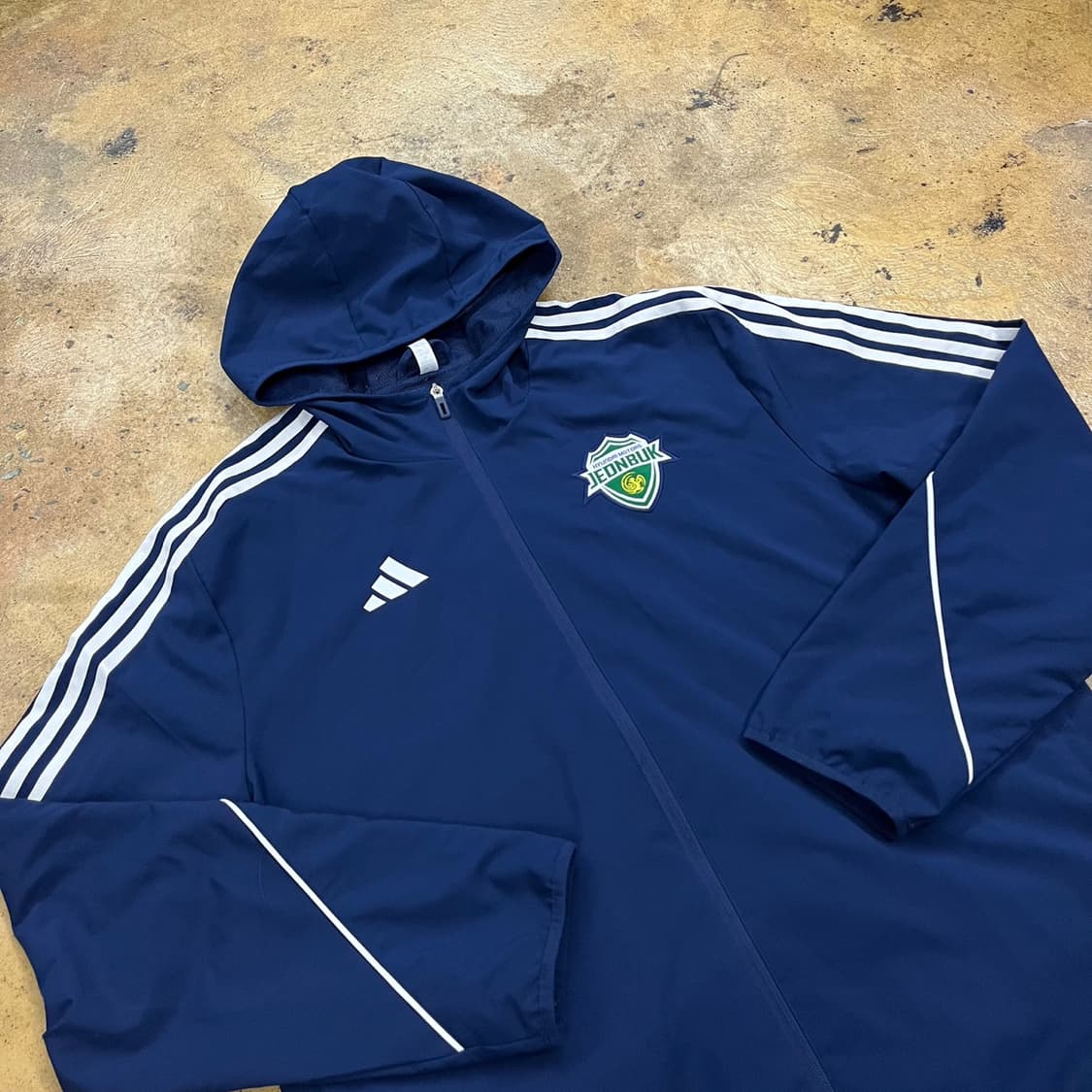 [정품/2XL] 아디다스 전북 현대 후드 집업 자켓 네이비 b17 상품이미지1