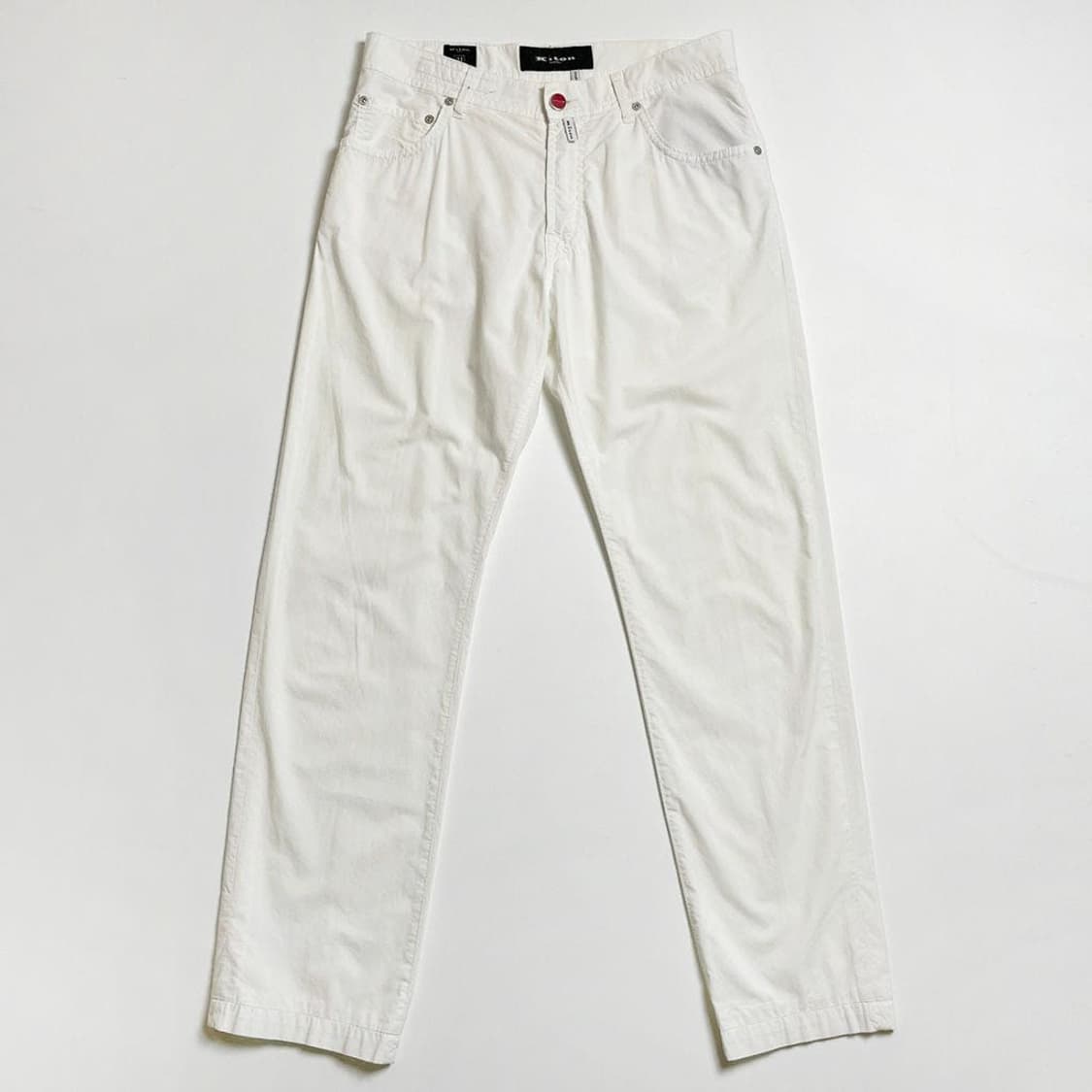 키톤 Kiton 테이퍼드 썸머 화이트 팬츠 PR1903 상품이미지1