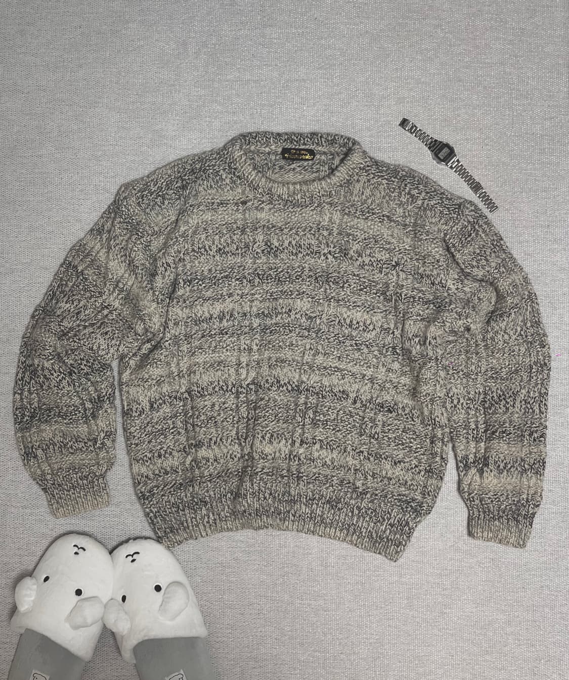 일본 빈티지 연그레이 니트 상품이미지1