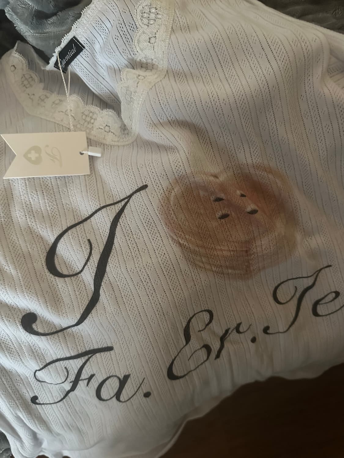 샵페어리 레이스 티셔츠 화이트 상품이미지3