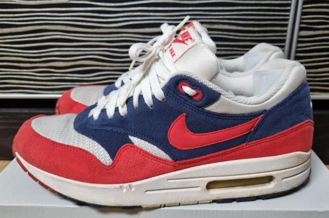 nike 나이키 에어맥스1 미드나잇 네이비 흰남빨 상품이미지4