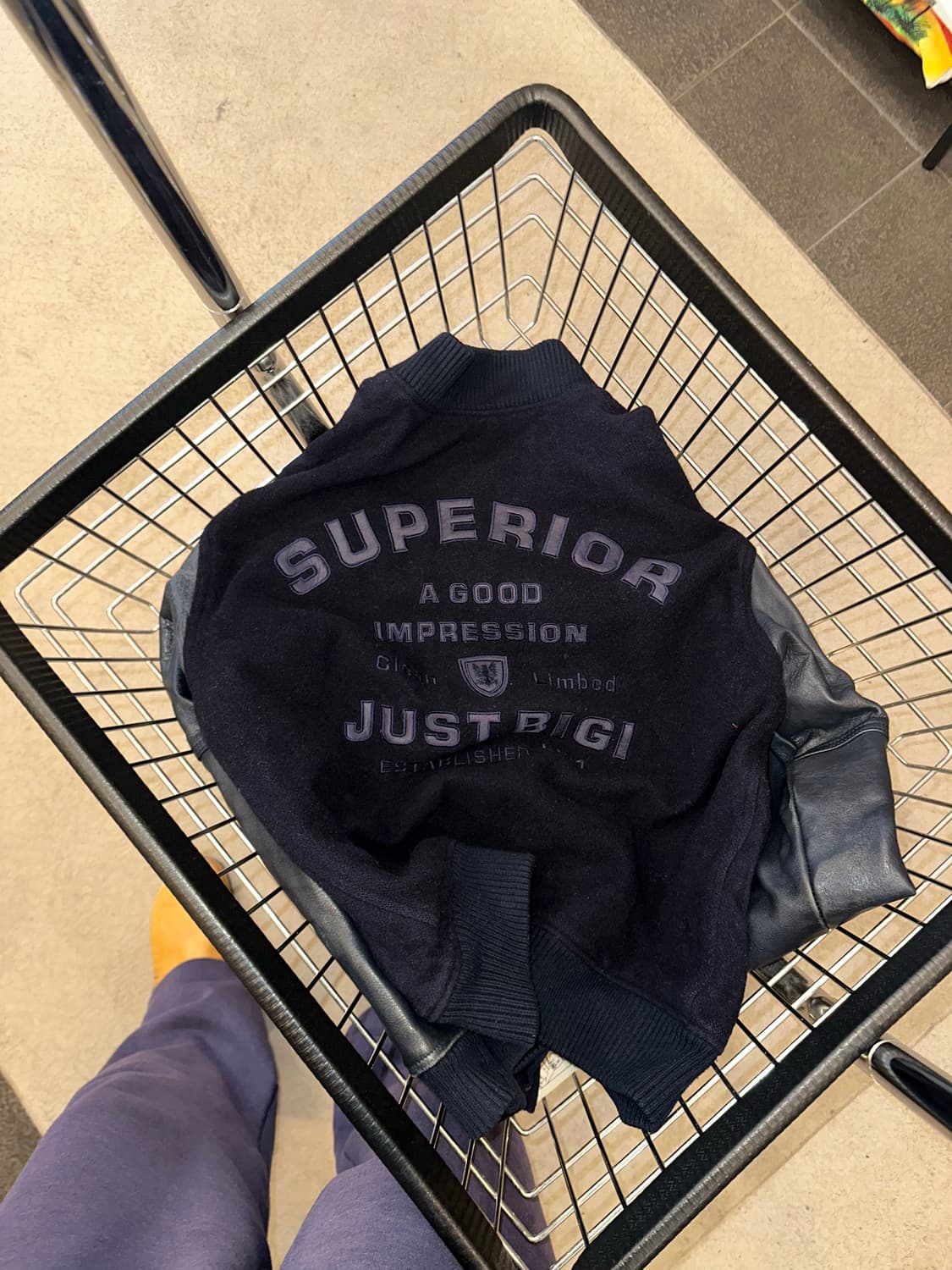 90‘s Just BIGI superior patch varsity JK 상품이미지3