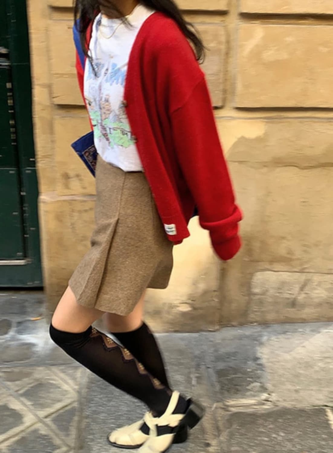 모데스트무드 마르쉐 가디건 레드 상품이미지3