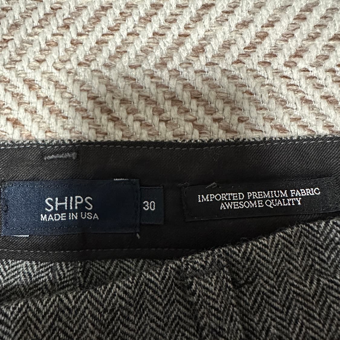 SHIPS usa made herringbone wool slacks 상품이미지3