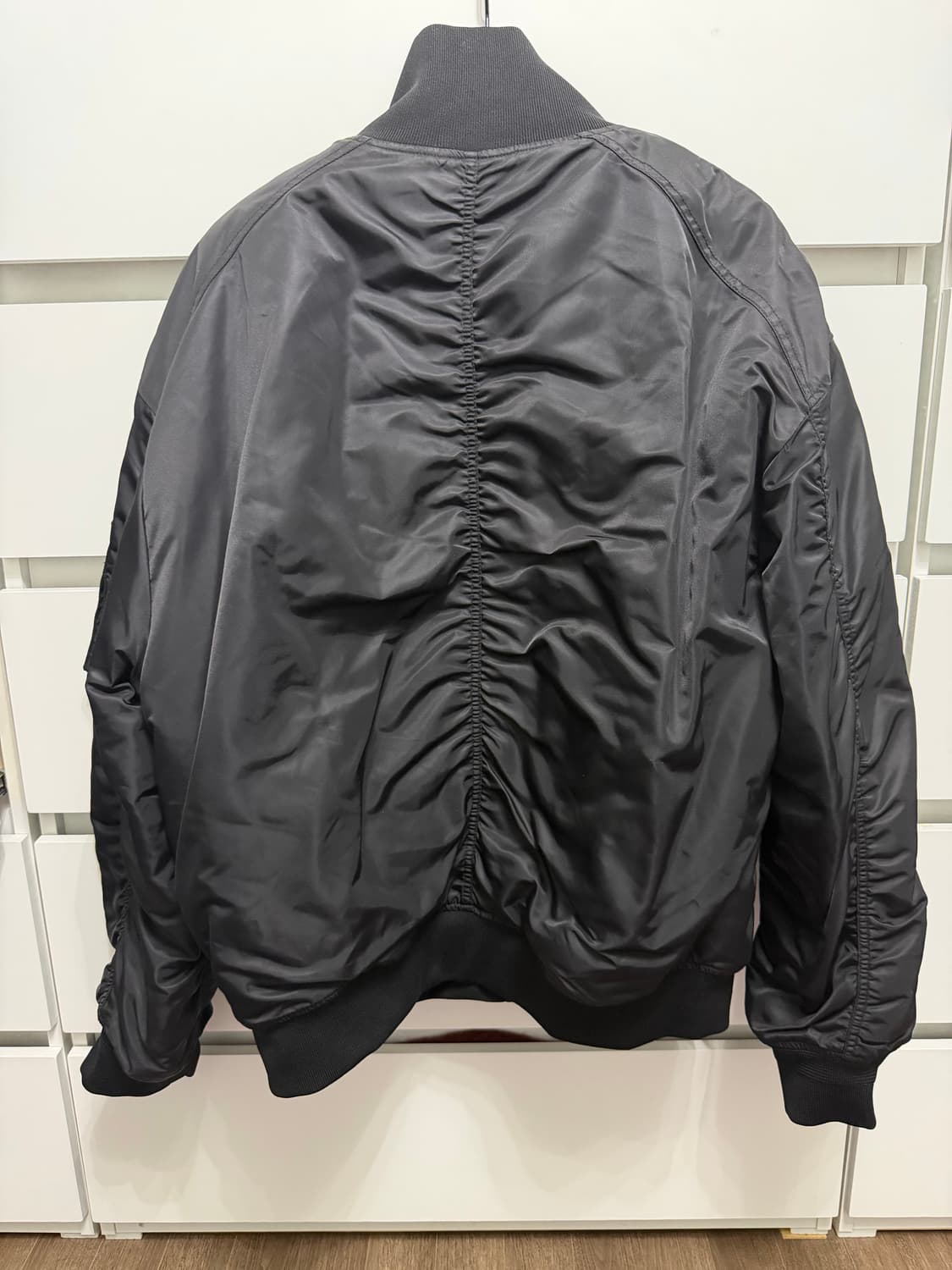 [2XL] 무신사스탠다드 오버사이즈 하이넥 MA-1 봄버 자켓 블랙 상품이미지4