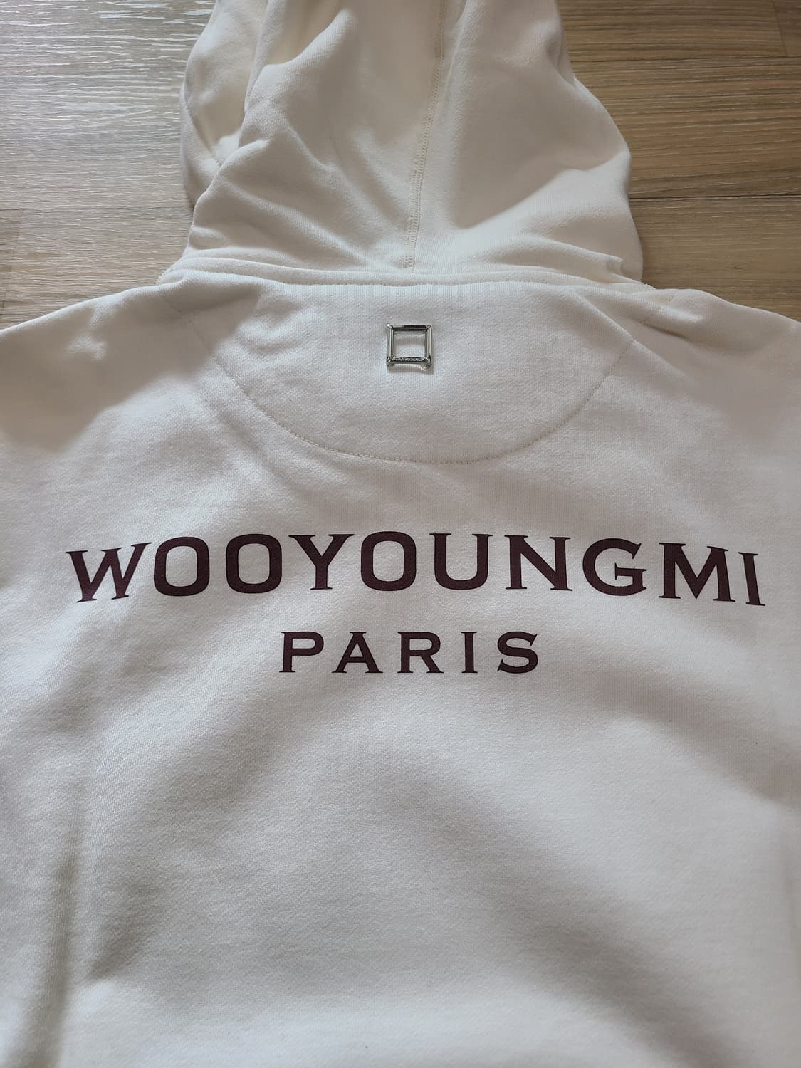 [정품/새상품] 우영미 아이보리 백로고 후드티셔츠 상품이미지2