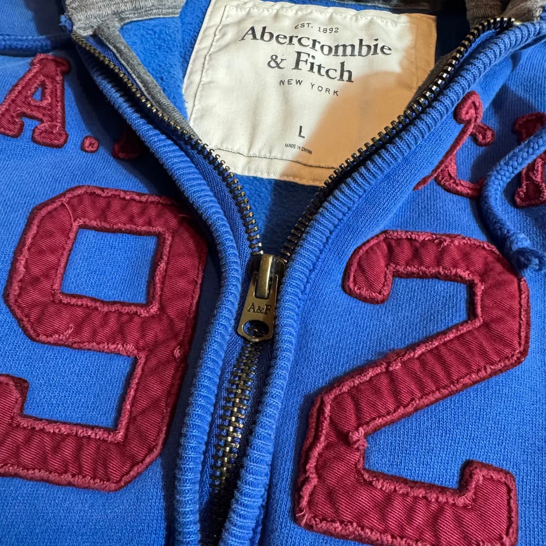 아베크롬비 92 블루 후드집업 상품이미지4