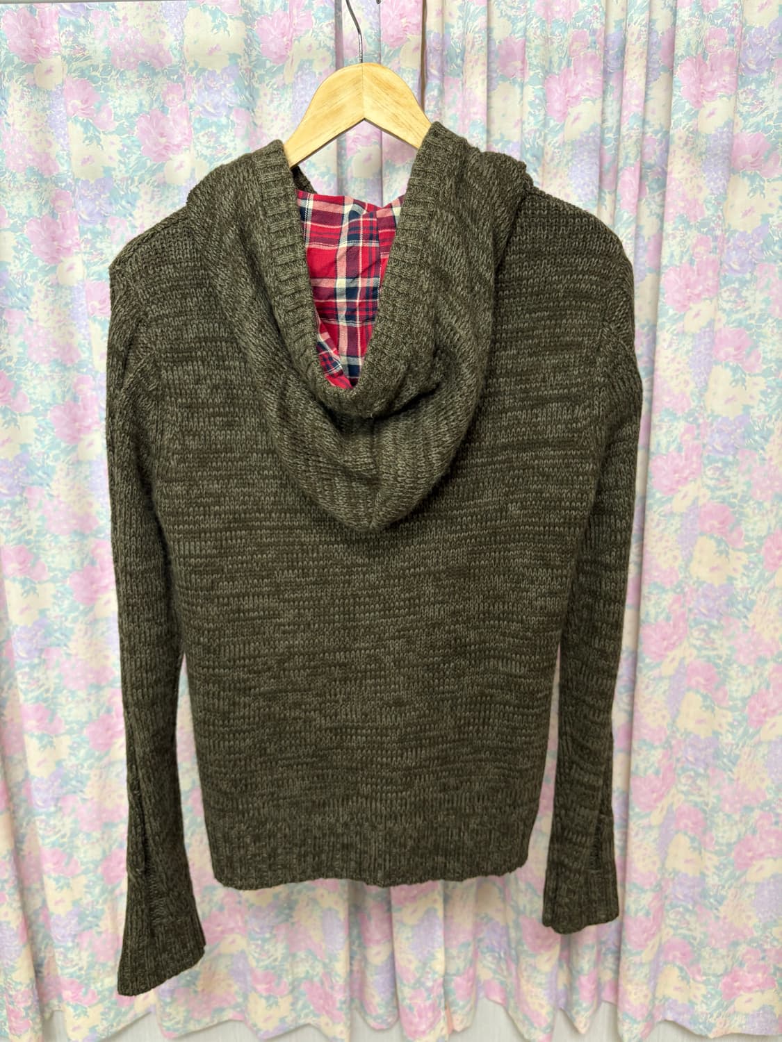 카키 브라운 떡볶이 가디건 상품이미지5