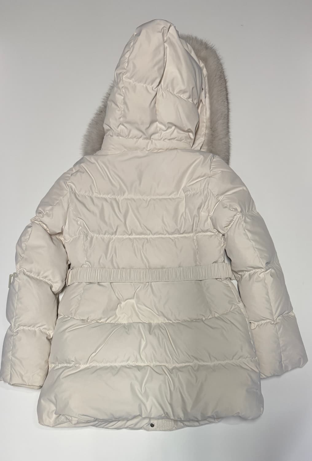 여성 주크 Zooc 24년도 폭스퍼 구스다운 벨티드 패딩 상품이미지2