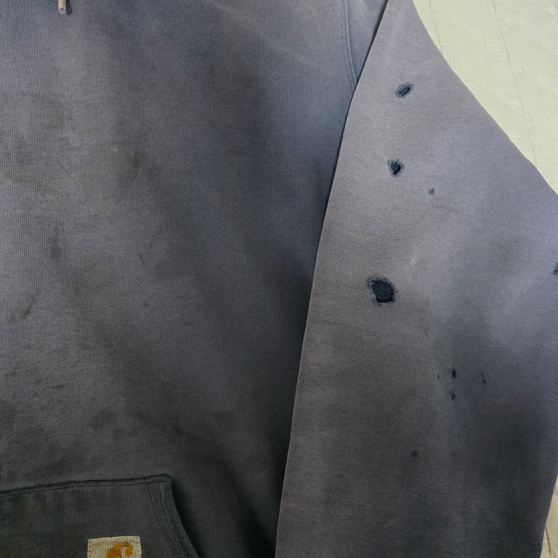 [XL] 빈티지 Y2K 칼하트 트래쉬드 후드집업 칸예 상품이미지4