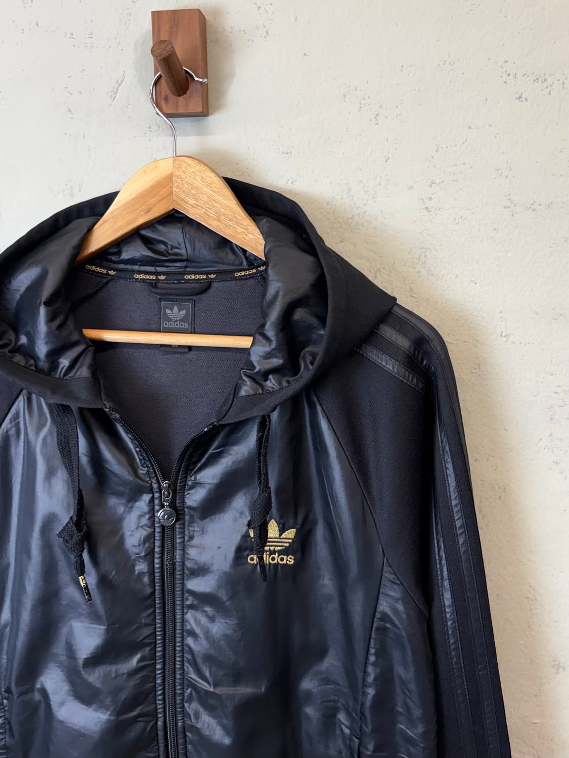 아디다스 00s 빈티지 검금 후드 져지 상품이미지2