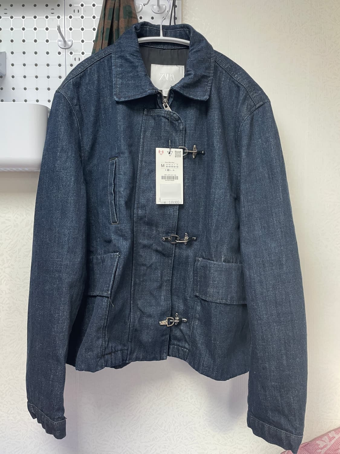 자라 Zara 토글 데님 자켓 M size 새상품 4470/341/40 상품이미지2