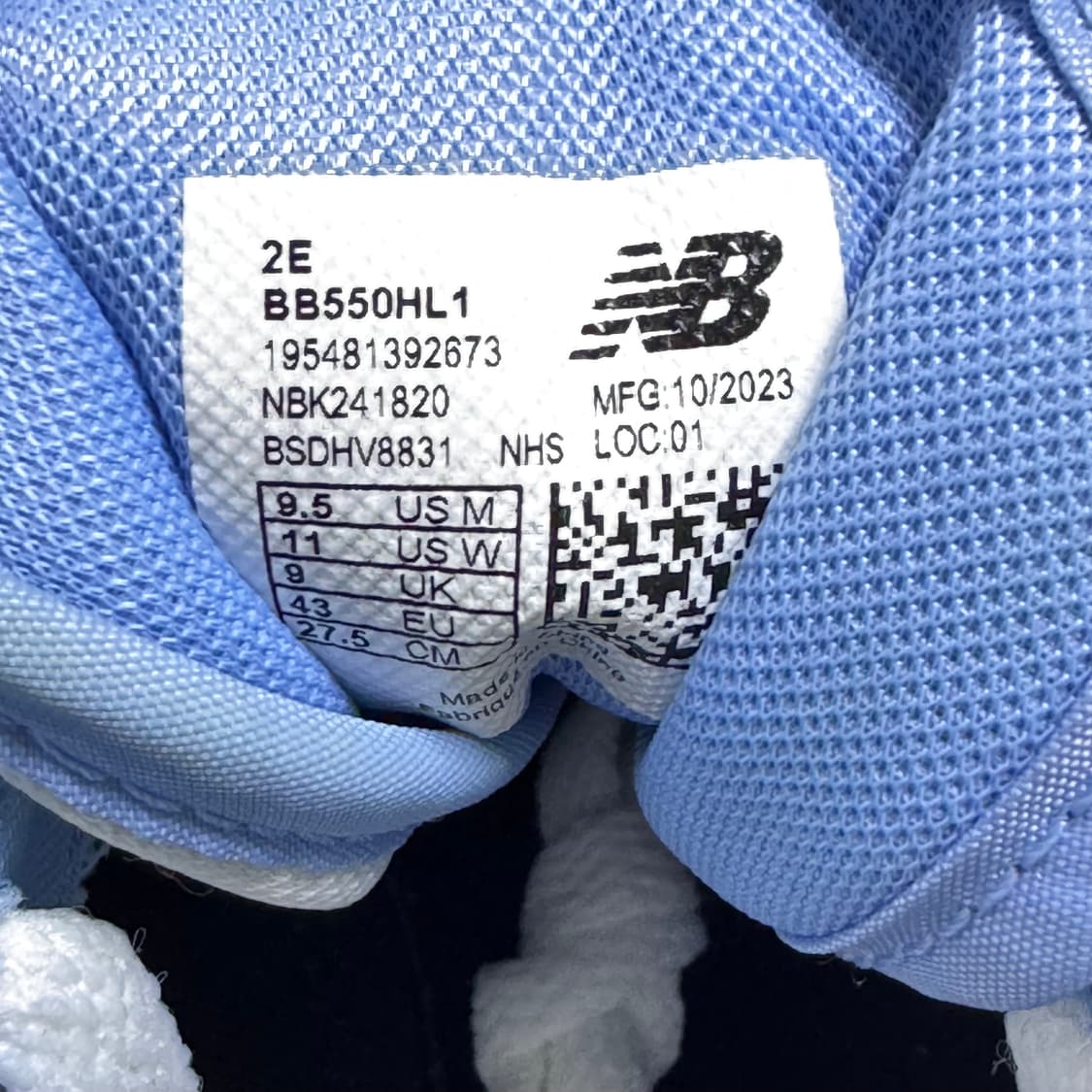 뉴발란스 550 화이트 팰리스 블루 2E 상품이미지6