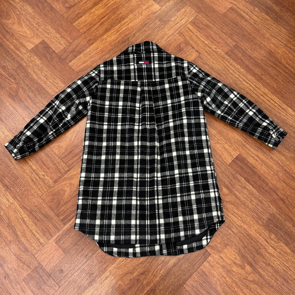 여성용 XL~2XL 타미힐피거 타미진스 체크 코트 자켓  상품이미지2