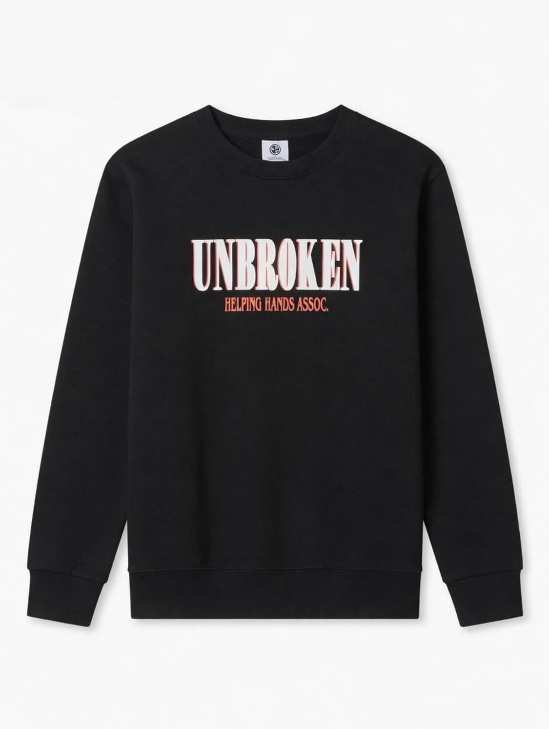 UNBROKEN 블랙 그래픽 맨투맨 (95/M 사이즈) 상품이미지1
