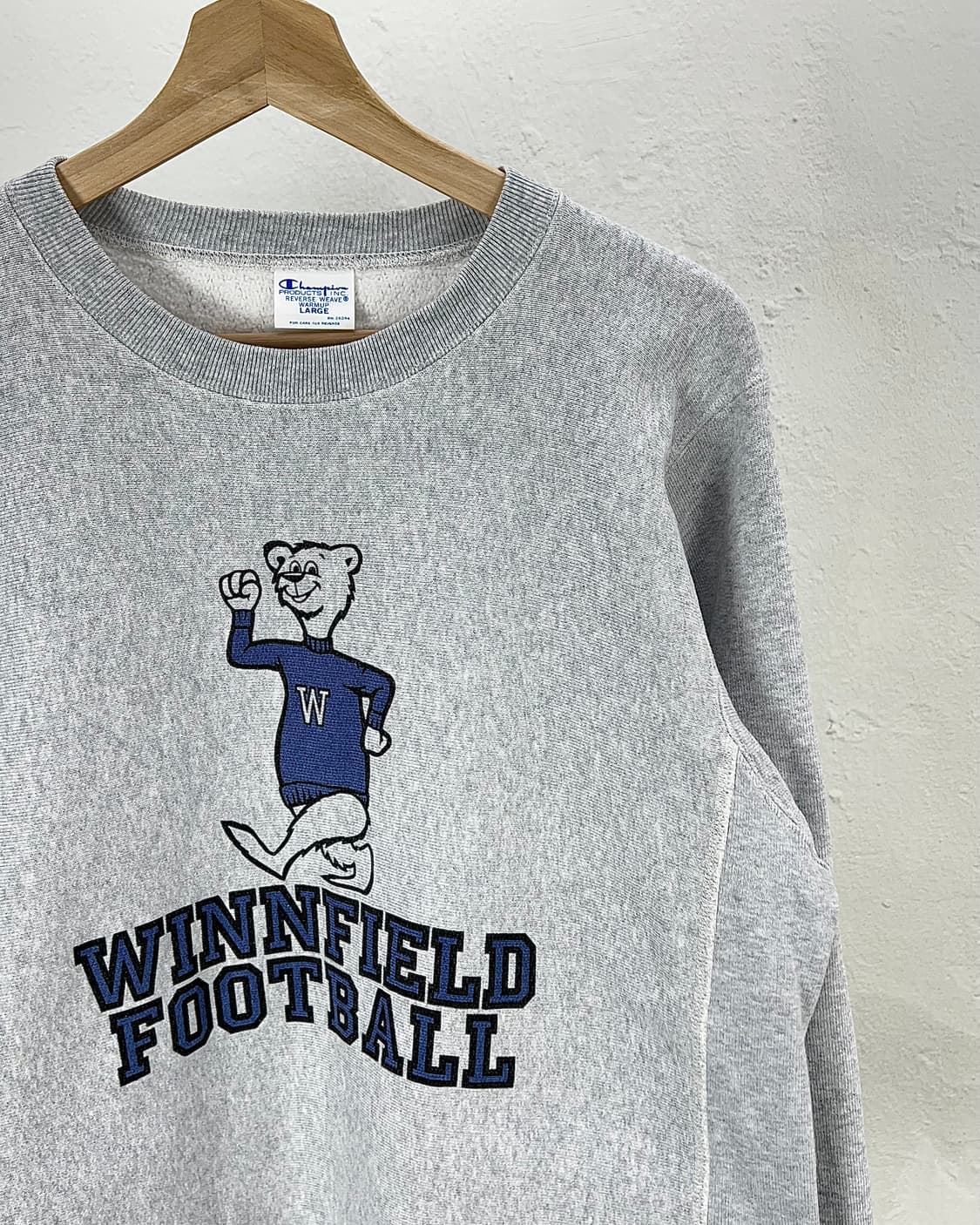 챔피온 라이트 그레이 리버스 위브 스웨트 셔츠 상품이미지3