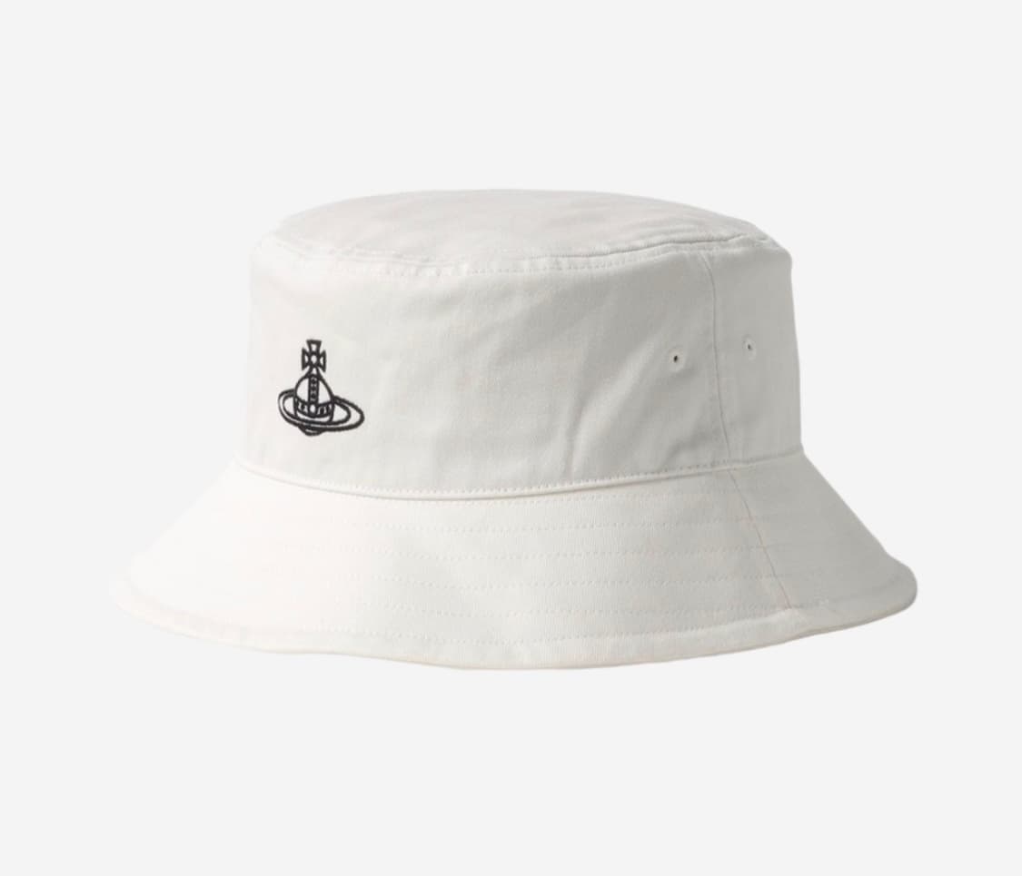 비비안웨스트우드 버킷햇 화이트 상품이미지1