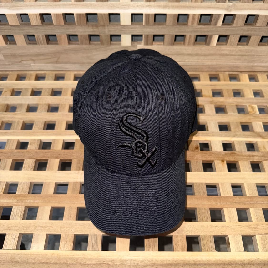 mlb 시카고 화이트삭스 올블랙 캡 상품이미지2