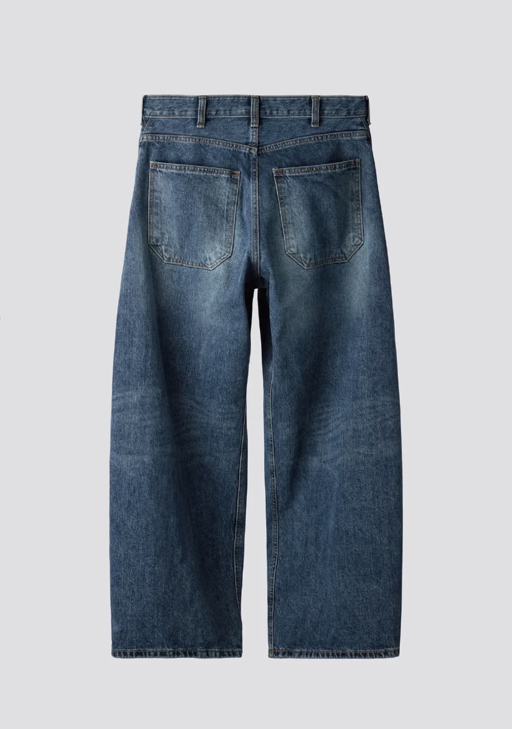 [3사이즈] 해칭룸 와이드 커브진 워시드 블루 상품이미지2