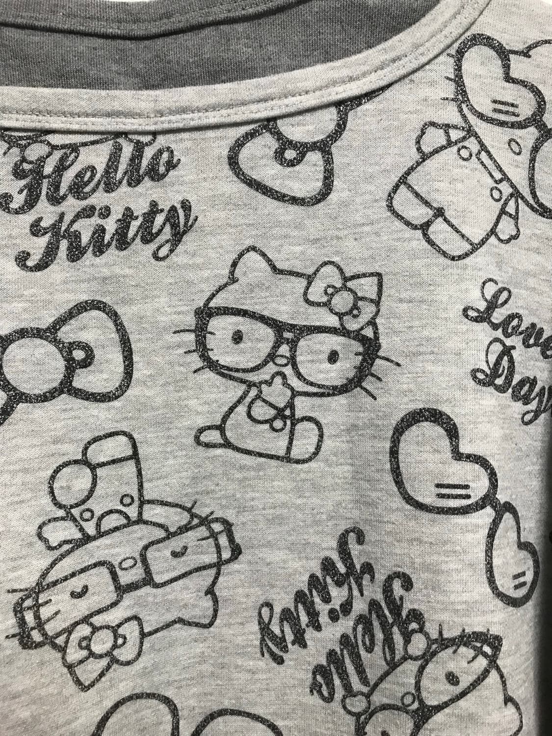 빈티지 갸루 헬로키티 레이어드 맨투맨 상품이미지5
