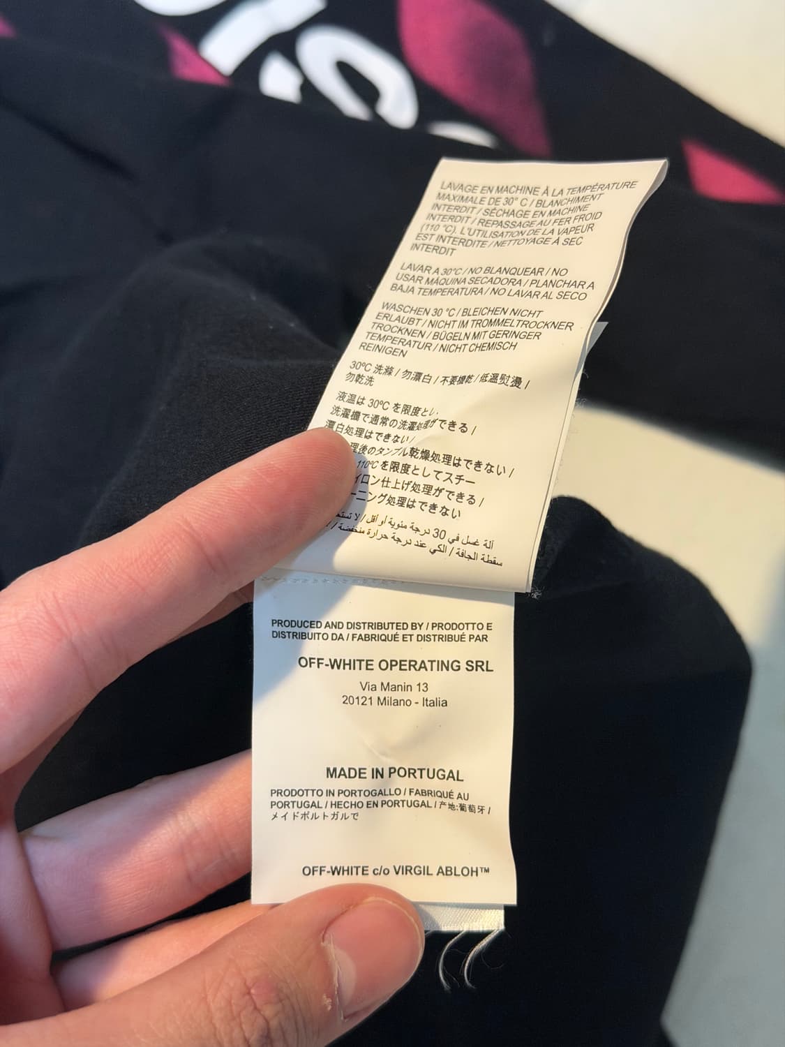 오프화이트 19ss 스텐실 애로우 롱슬리브 블랙 상품이미지7