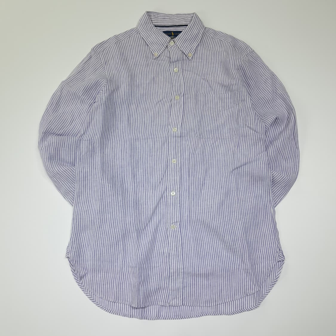 CL922 M 폴로 리조트 린넨 퍼플 스트라이프 셔츠 남방 상품이미지1