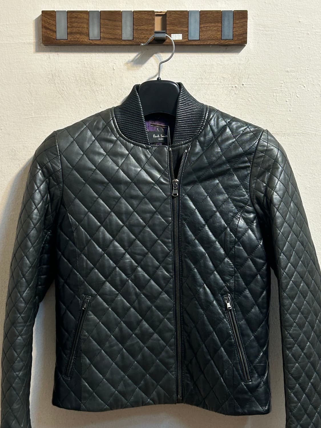 폴스미스 블랙 퀼팅 램스킨 레더 자켓 상품이미지2