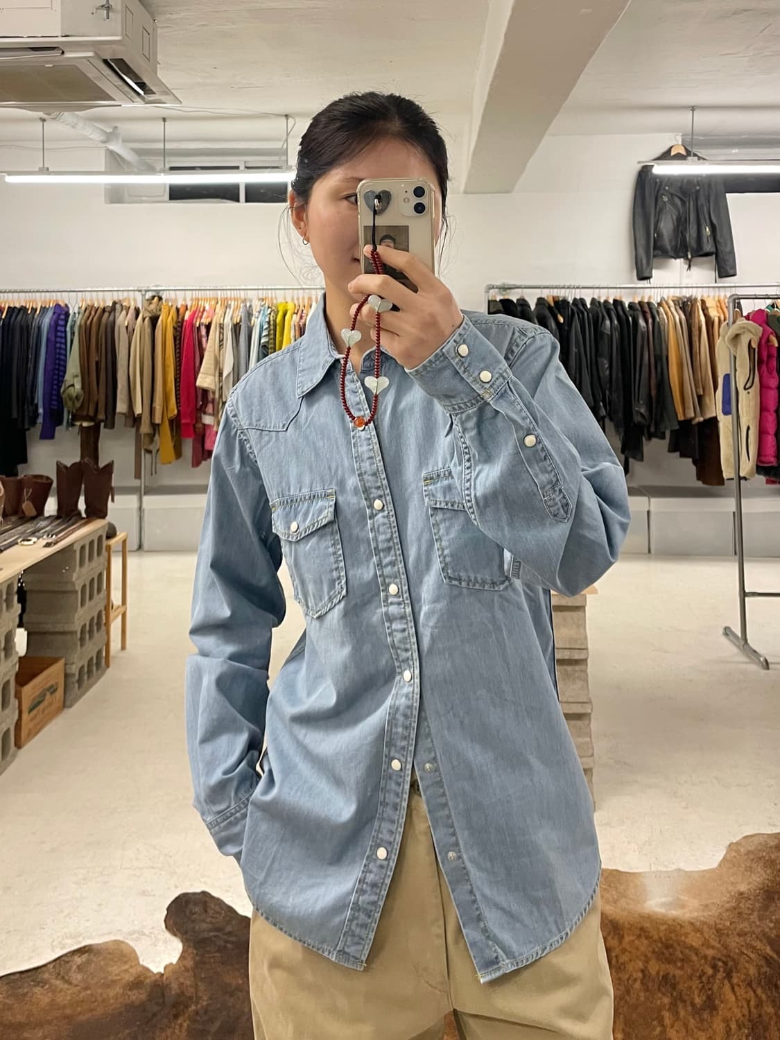 BEAMS denim western shirts 빔즈 데님 웨스턴 셔츠 상품이미지7