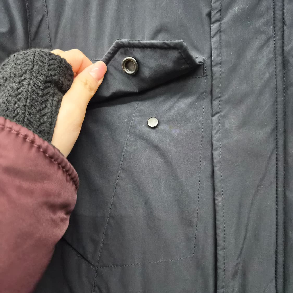 알레그리 블랙 야상 스타일 패딩 남성 M 상품이미지3