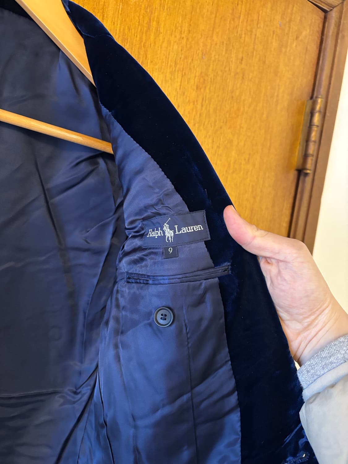 폴로 네이비 벨벳 여성용 블레이저 셋업 상품이미지3