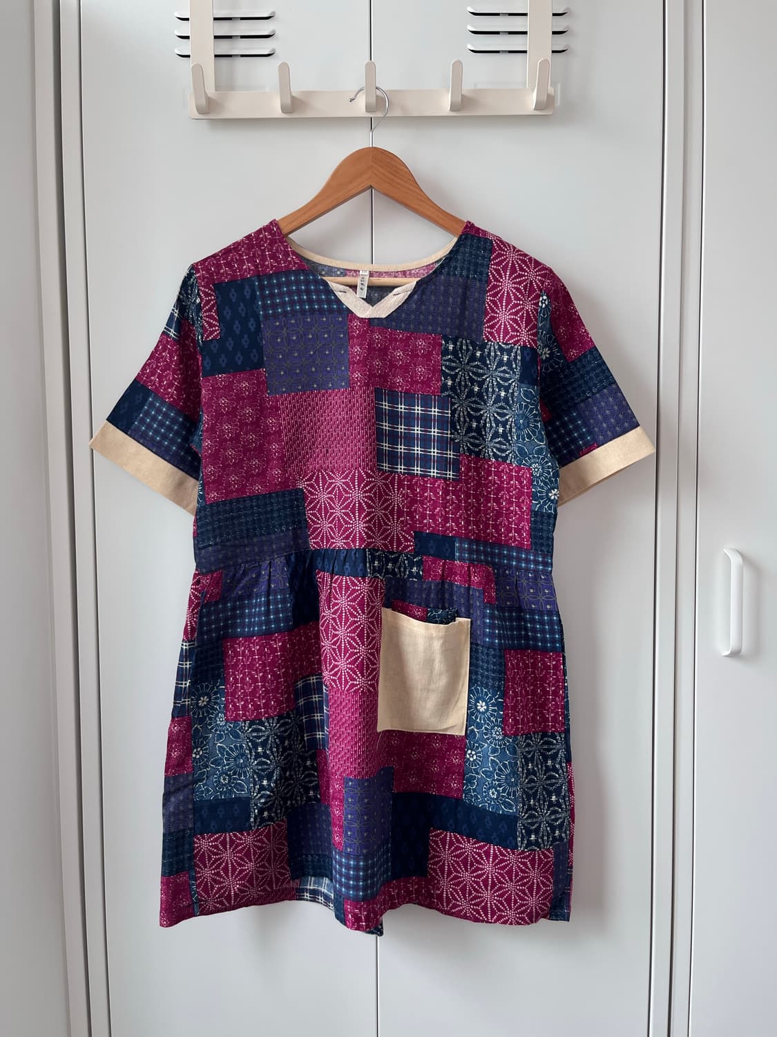 Vintage 패치워크 반팔 하구미 원피스  상품이미지4