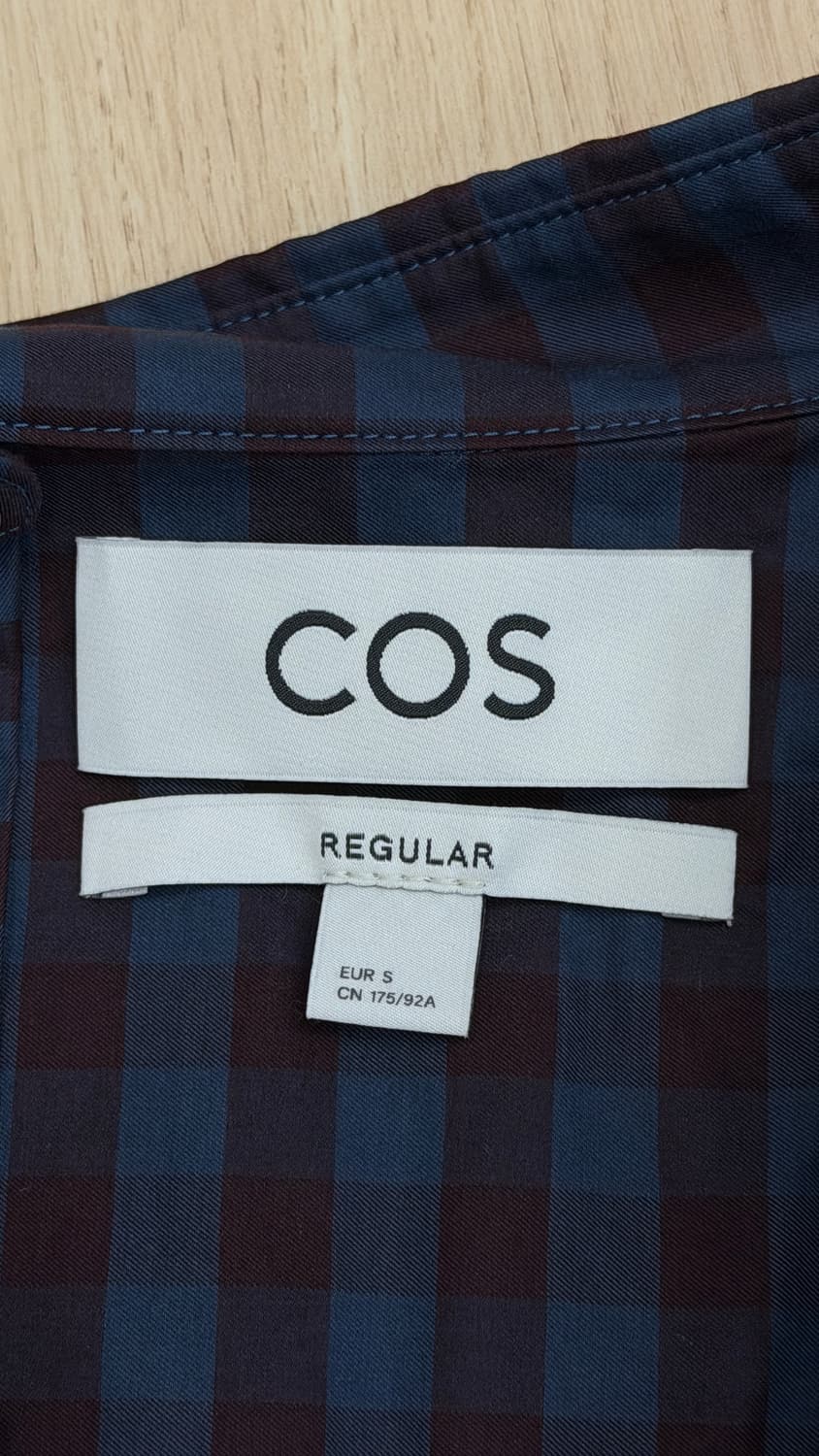 COS 남성 체크 셔츠 버건디/블루 S 사이즈 상품이미지6
