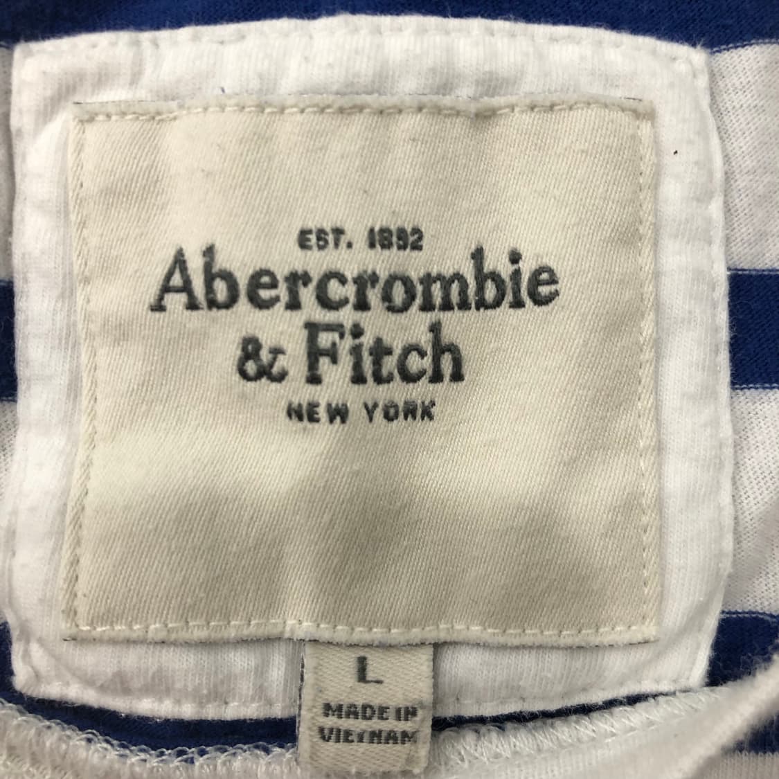 L 아베크롬비 딱붙 스트라이프 반팔 티셔츠 상품이미지3