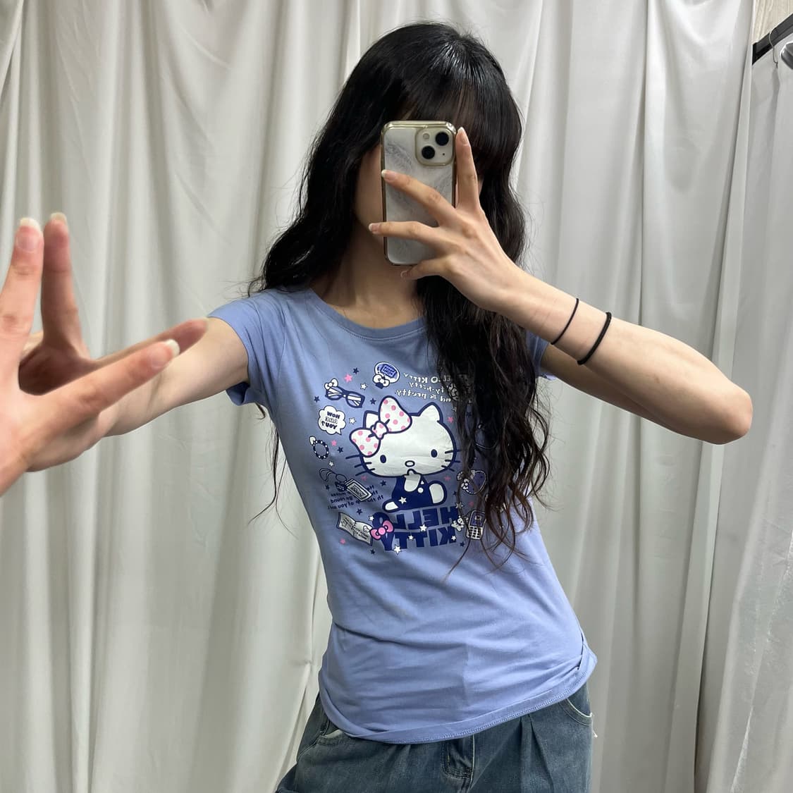 Hello kitty milky purple T-shirts 상품이미지2
