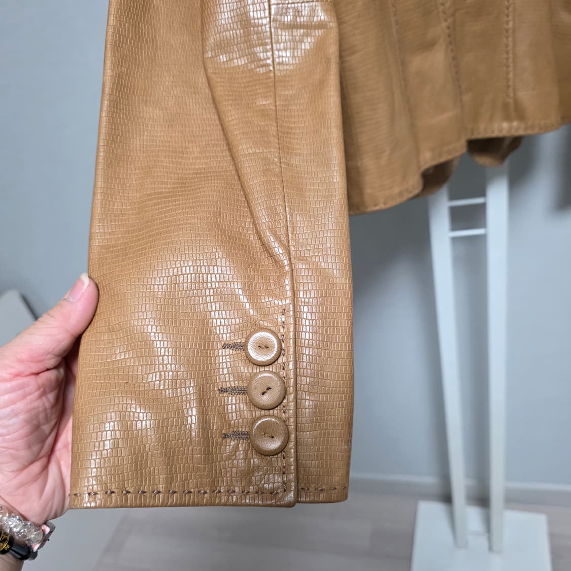 알마니 컬렉션 브라운 양가죽 자켓 상품이미지9