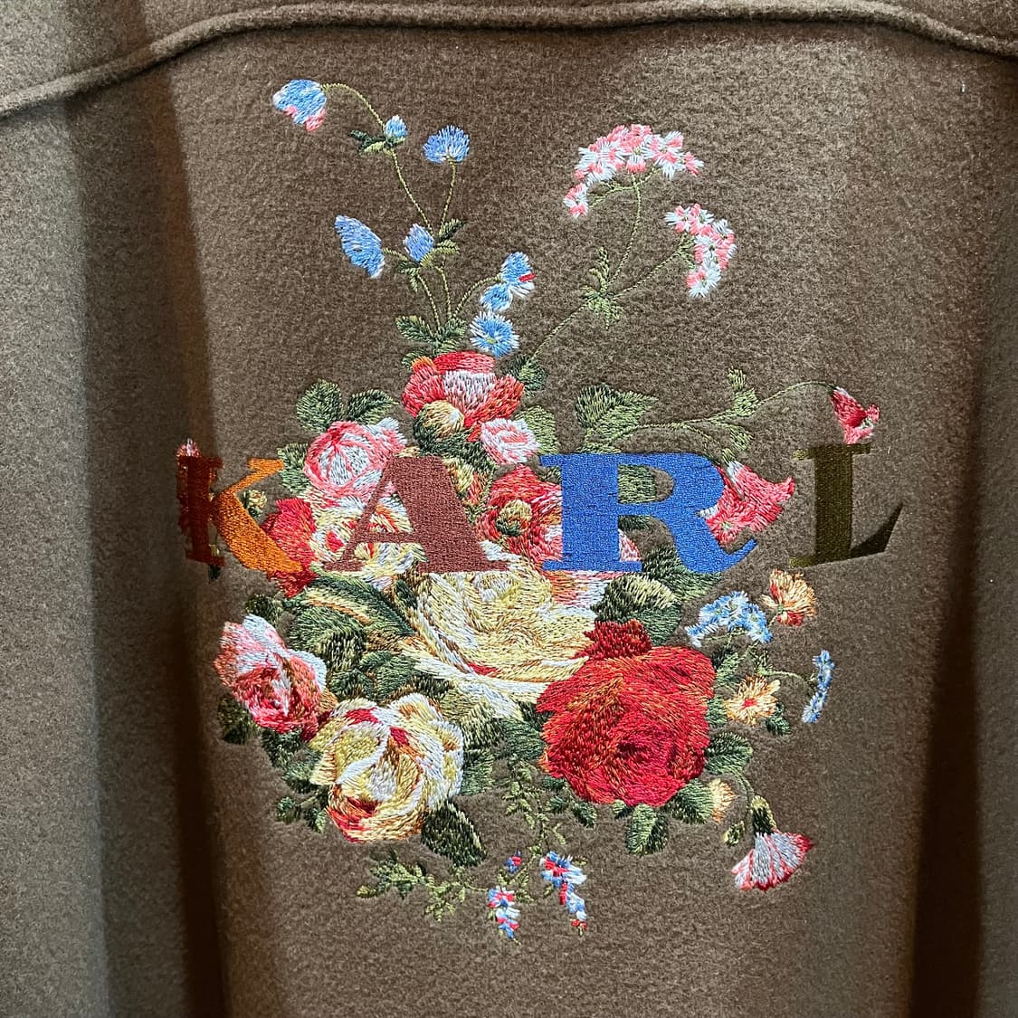 칼 헬무트 자수 로고 울 더플 코트 상품이미지2