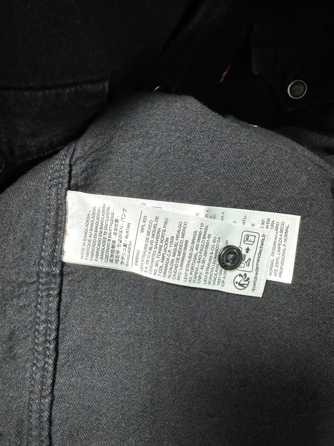 리바이스 블랙 데님 웨스턴셔츠 L 팝니다 상품이미지5