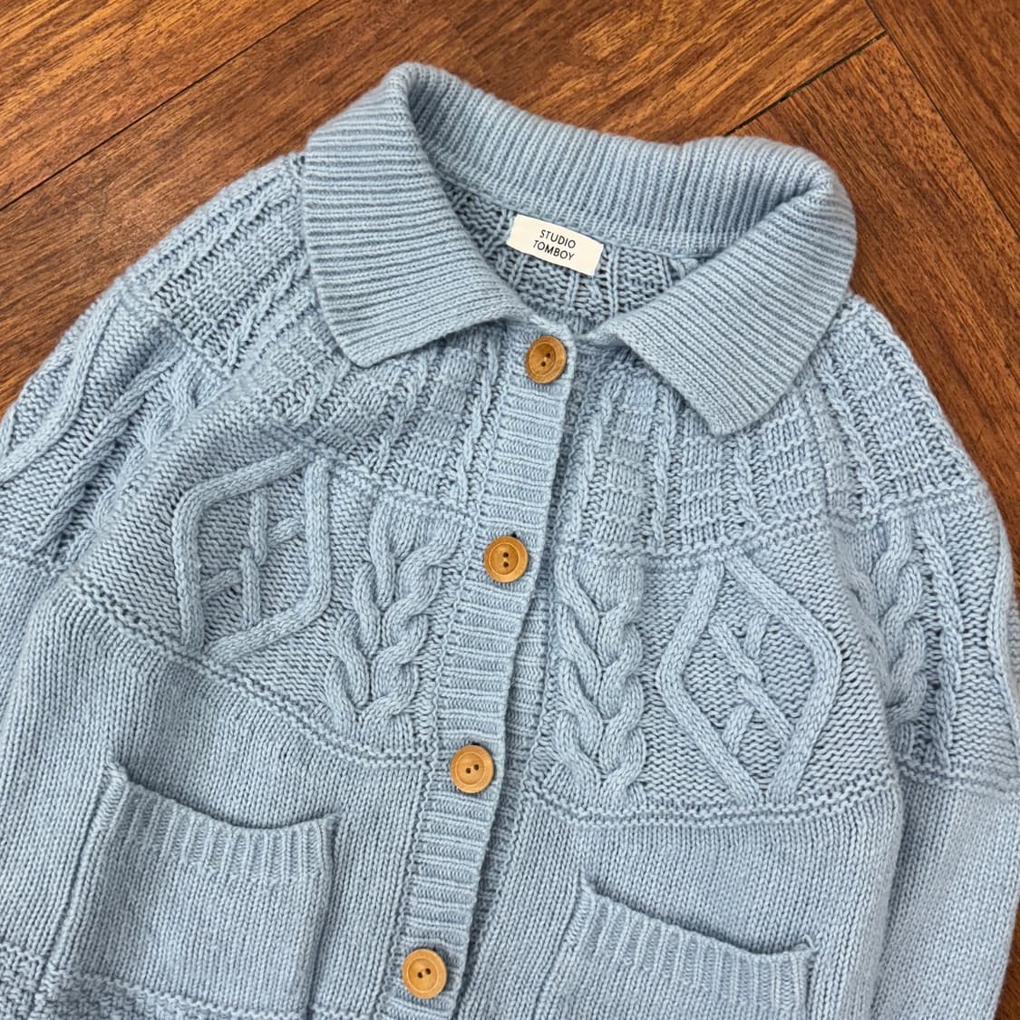 여성용 FREE 스튜디오톰보이 케이블 니트 가디건  상품이미지4