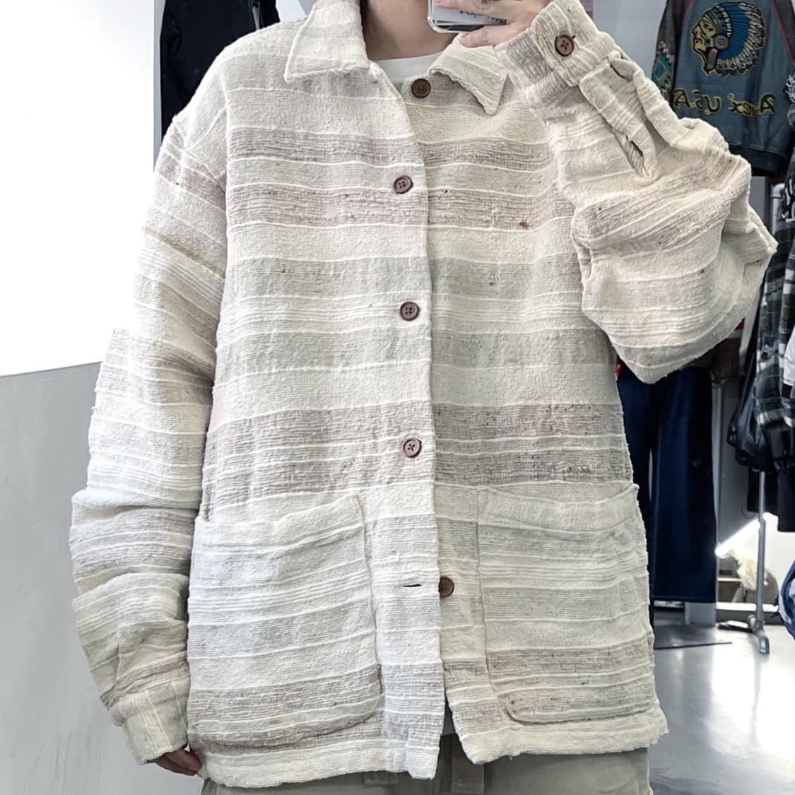 필드 컨트리 제팬 아이보리 버튼 자켓 상품이미지1