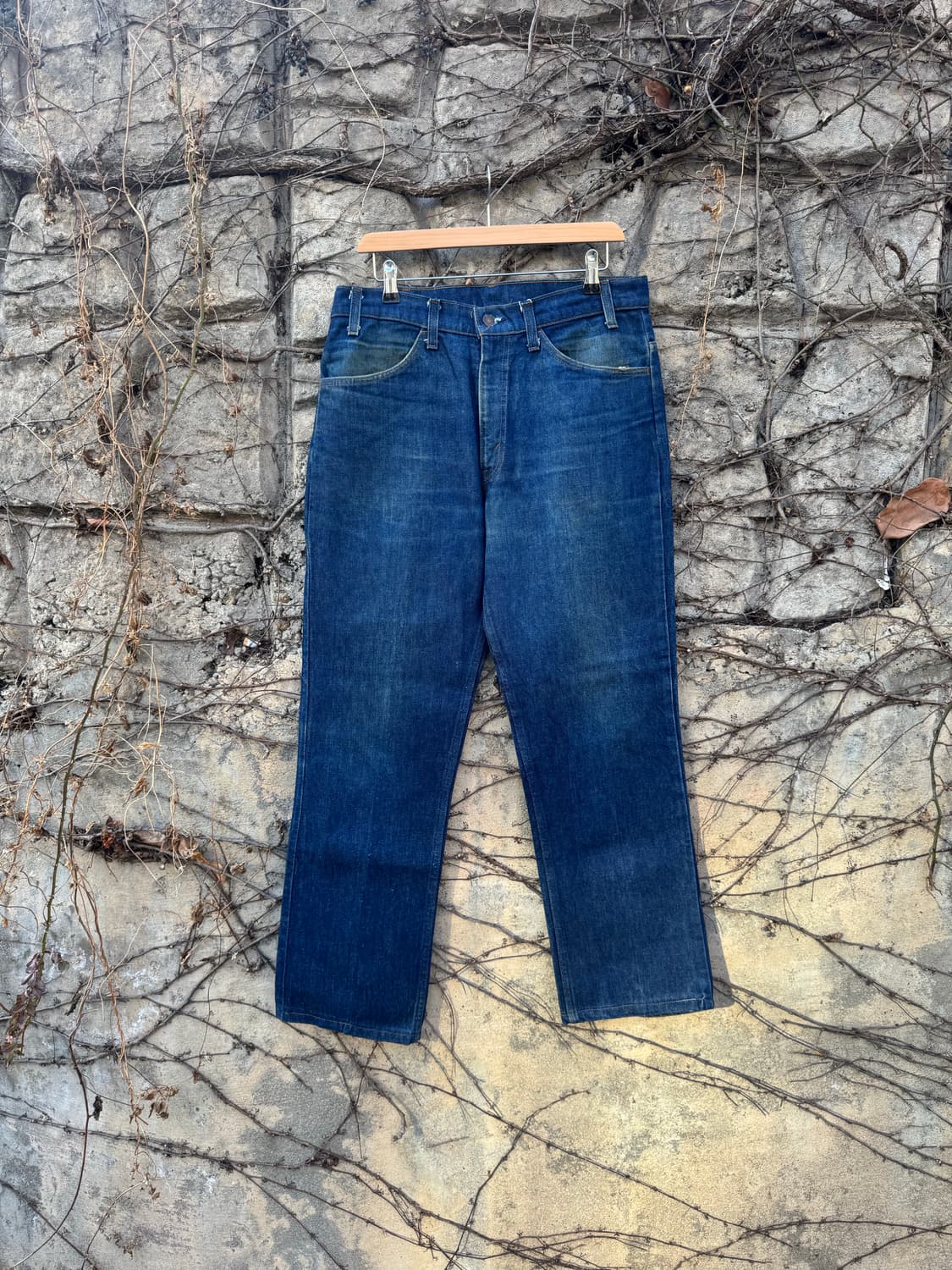 80s 리바이스 빈티지 519 테이퍼드 스트레이트 워싱 데님 팬츠 상품이미지1