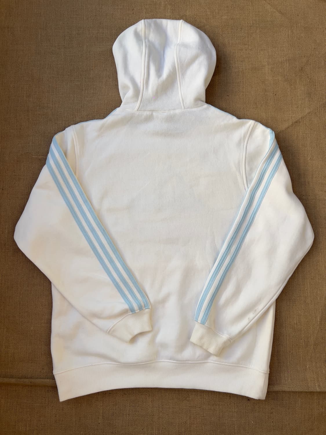 아디다스 삼선 화이트 후드티 L 상품이미지4