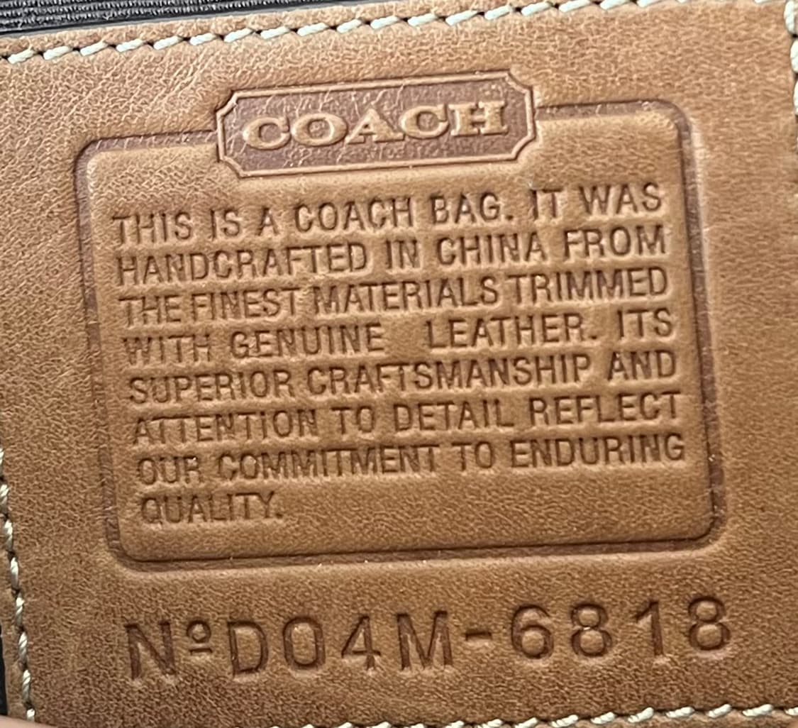 90s coach mini 시그니처 캔버스 탠 브라운 레더 소호 숄더백 상품이미지8